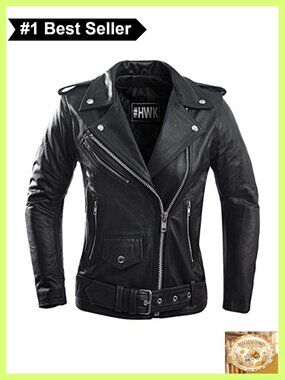 Genuine Leather Motorcycle Jacket Women Weather Resistant Moto Riding